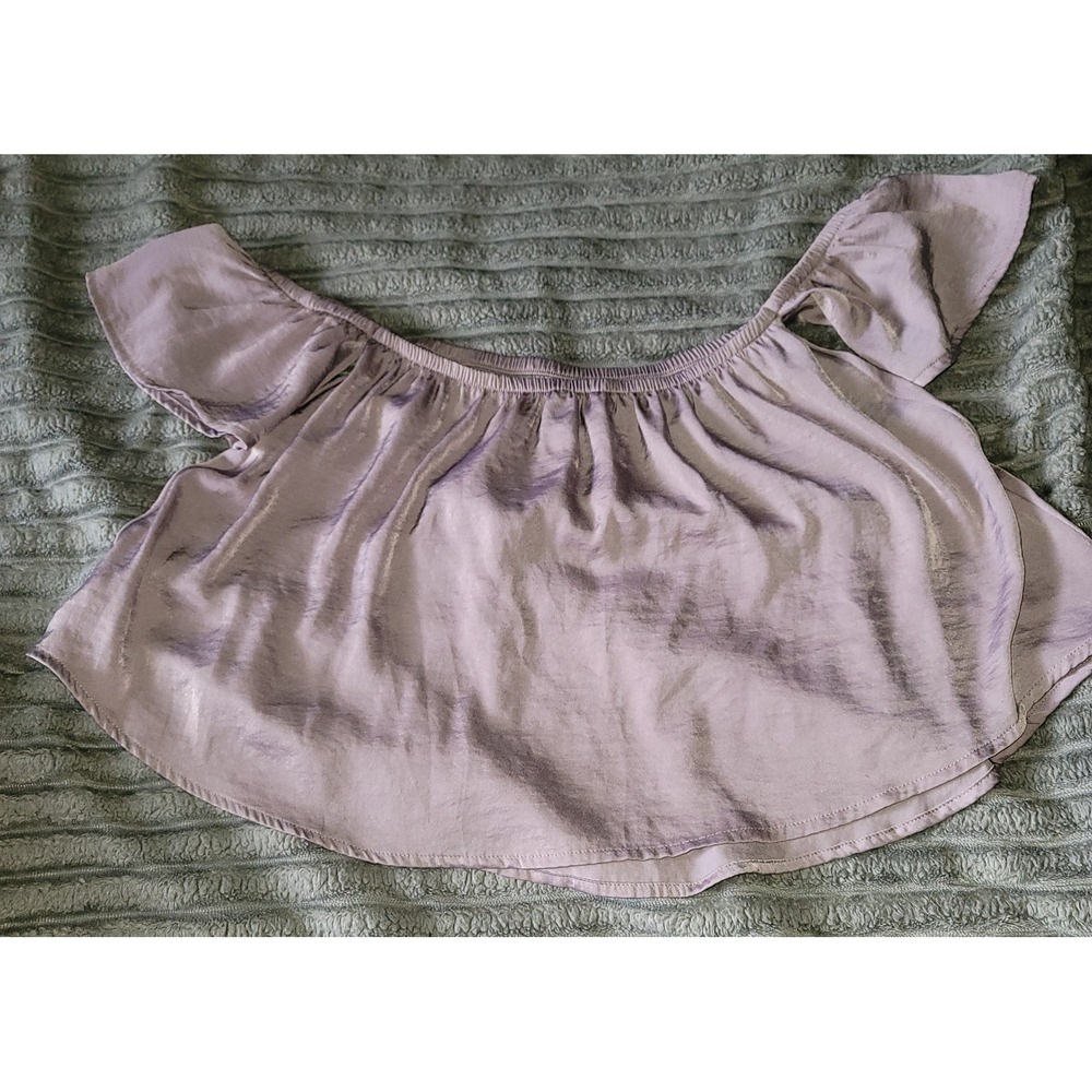 American Eagle Women's Off-the-shoulder Solid Rose Pink Blouse Size XS